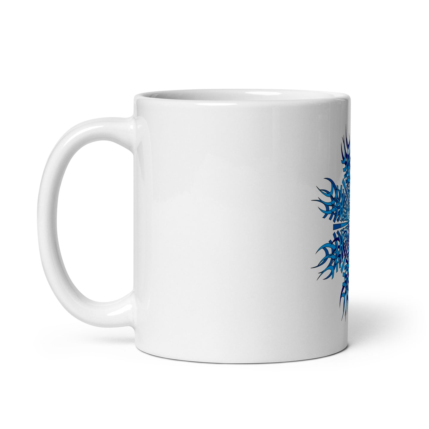 White glossy mug