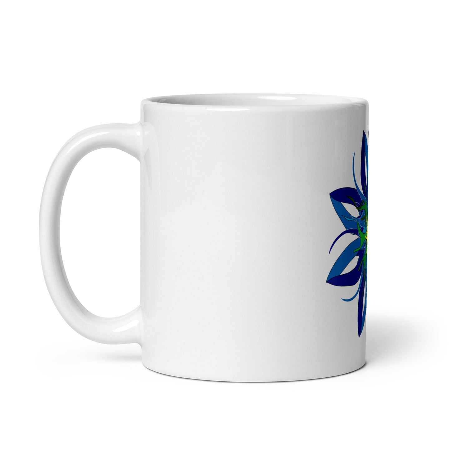 White glossy mug