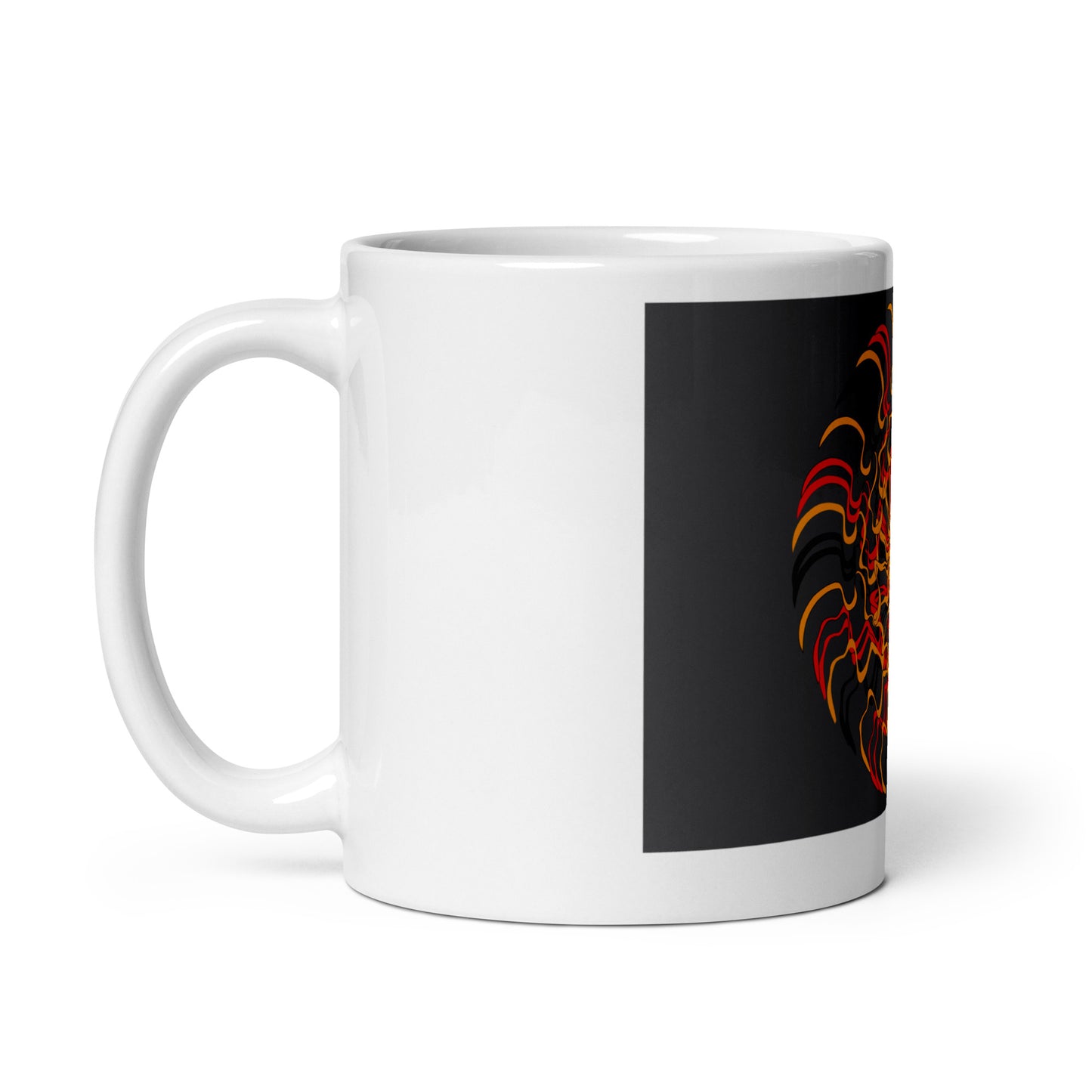 White glossy mug