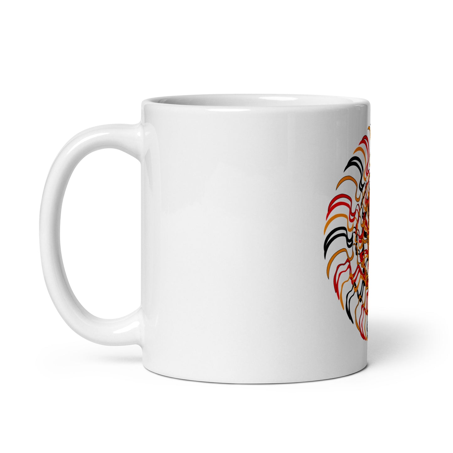 White glossy mug