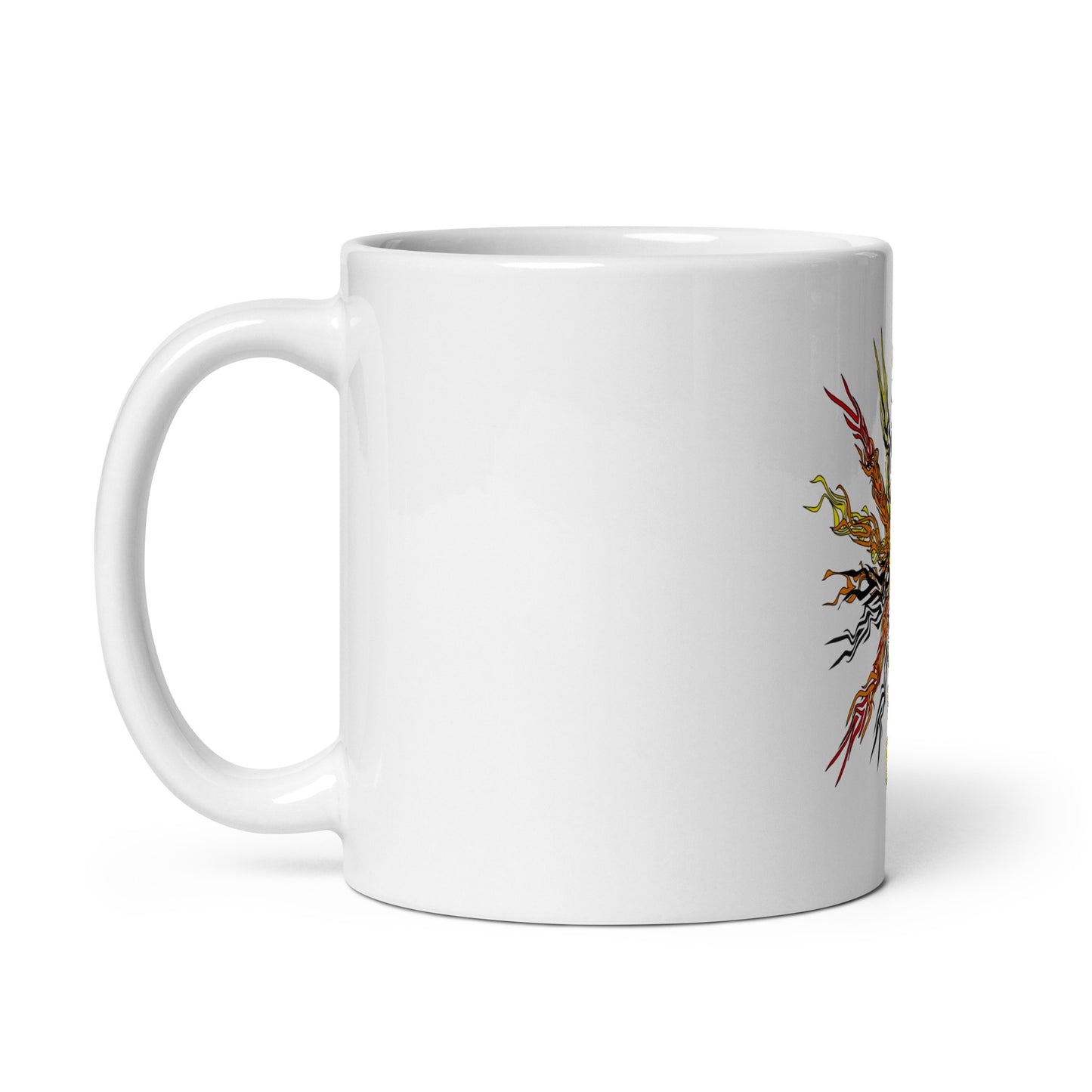 White glossy mug