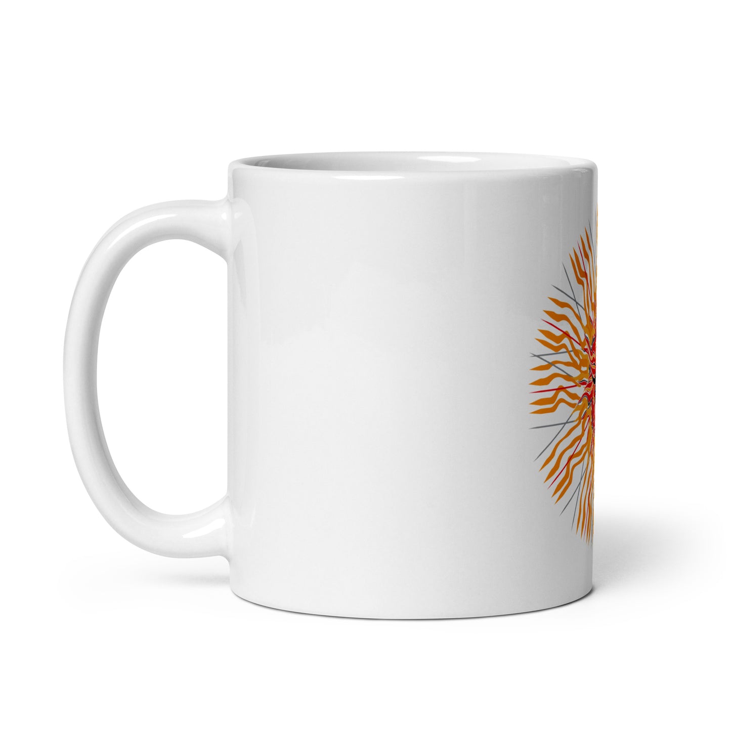 White glossy mug