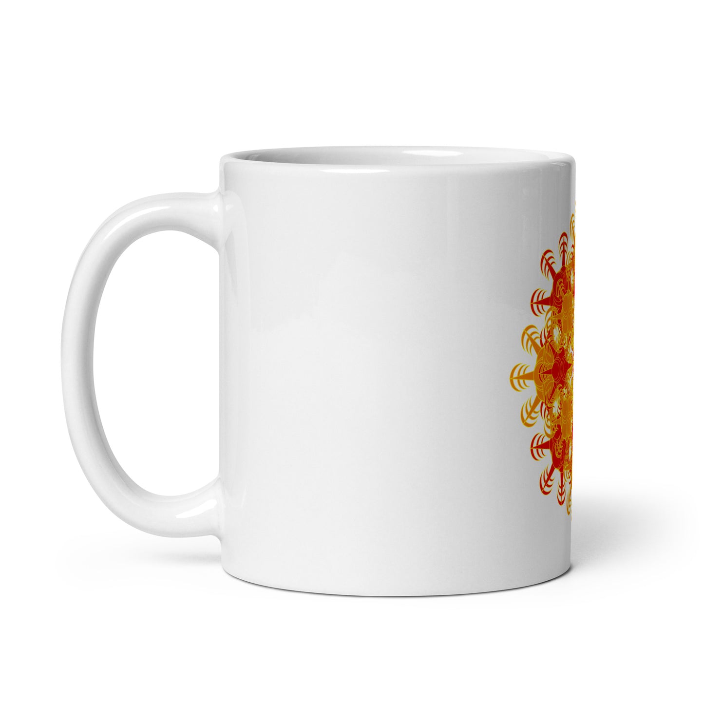 White glossy mug