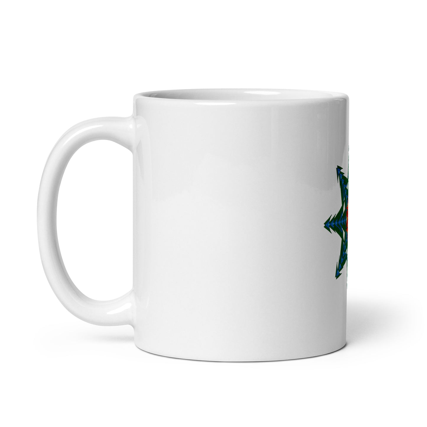 White glossy mug