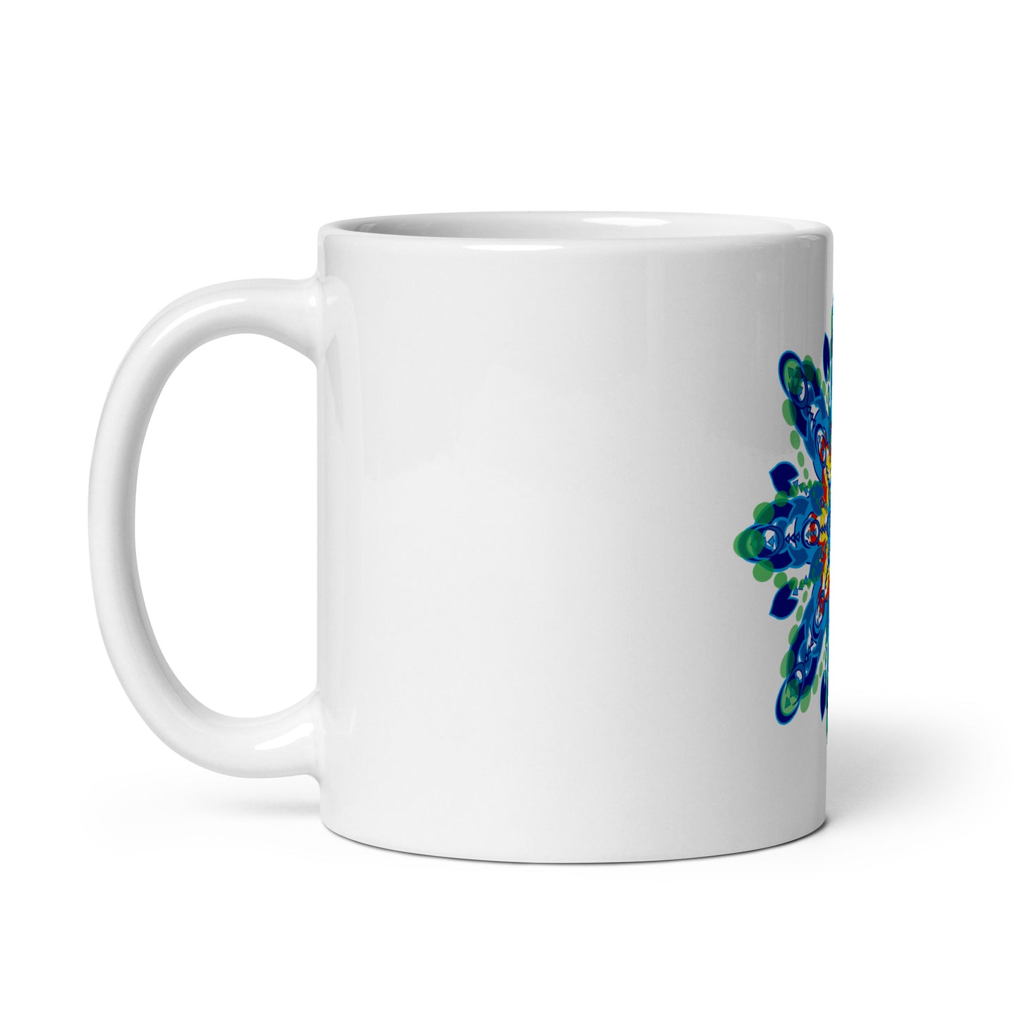 White glossy mug