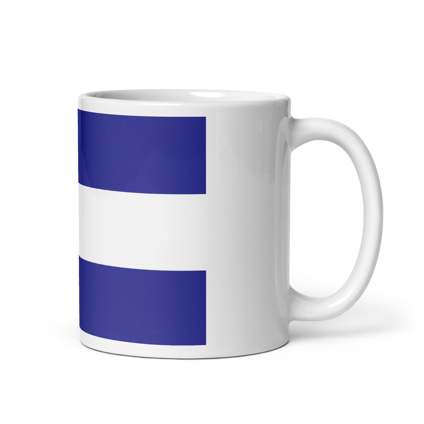 White glossy mug