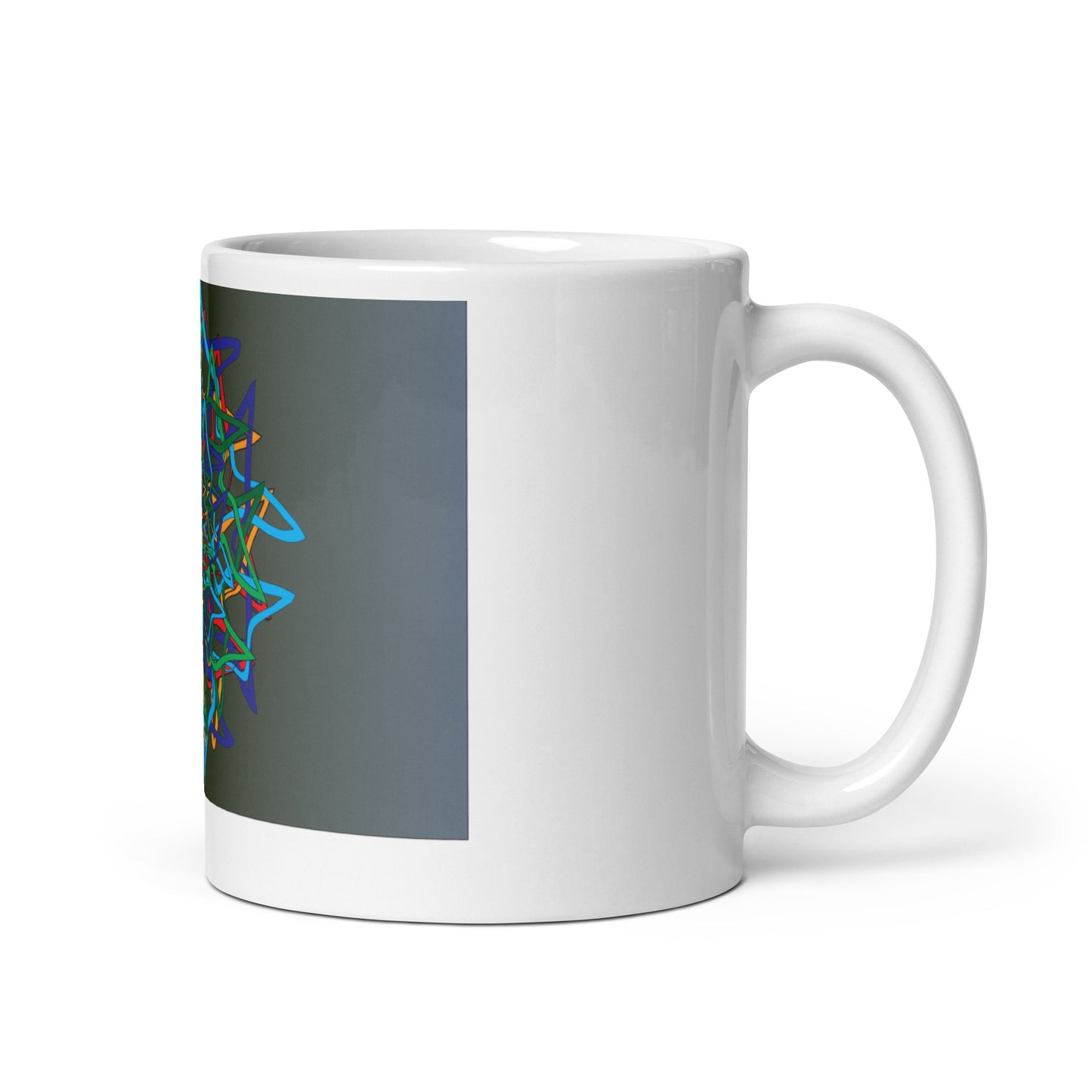 White glossy mug