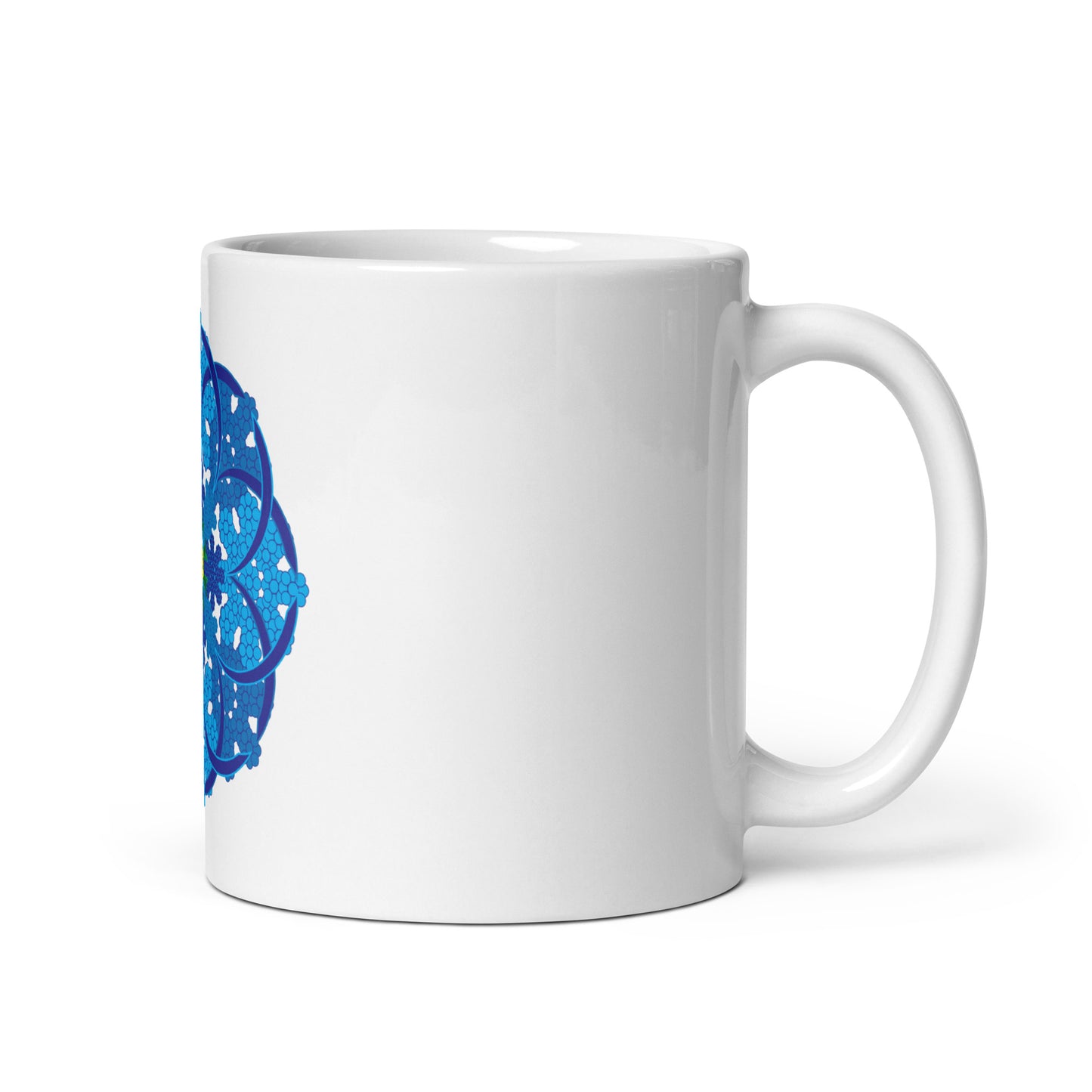 White glossy mug