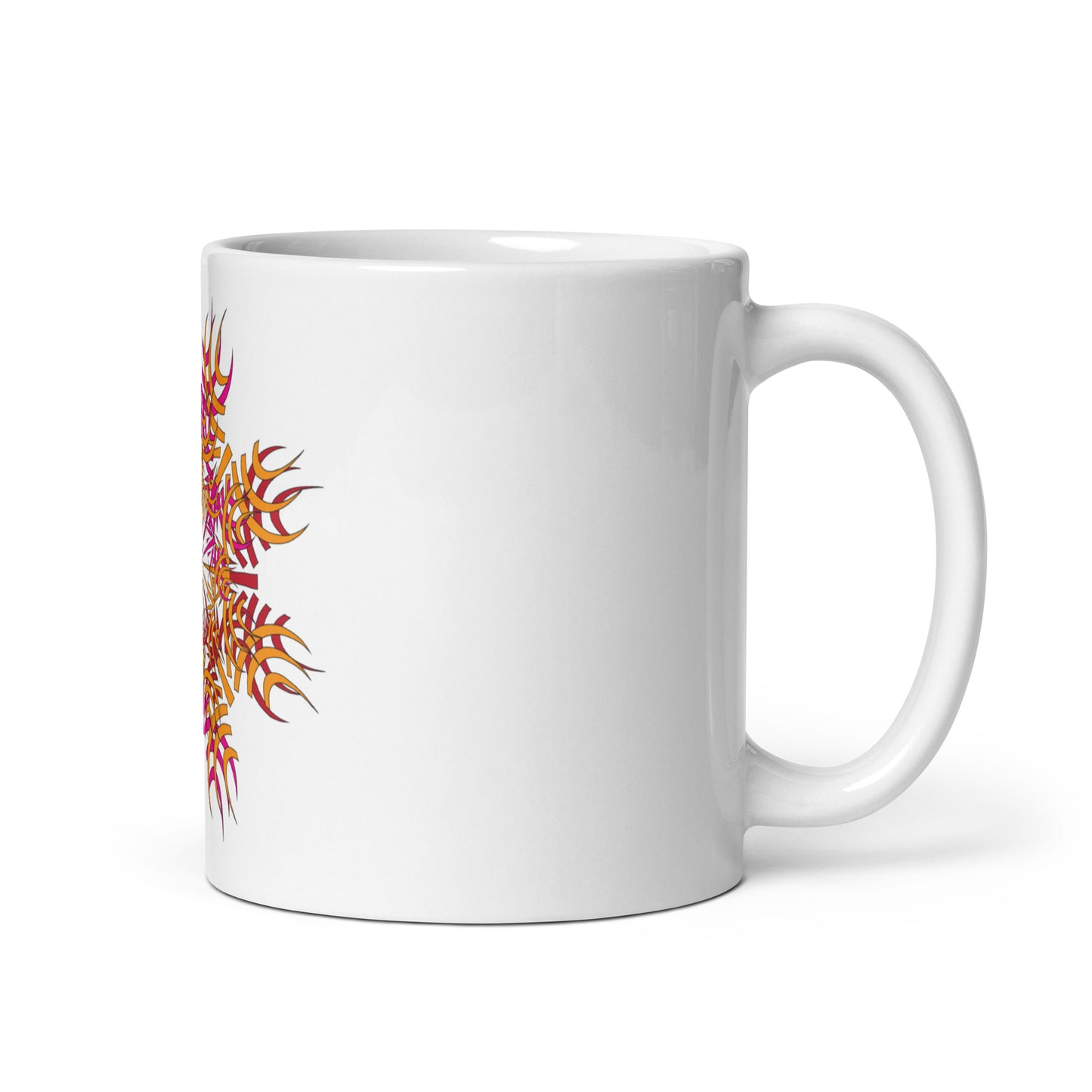 White glossy mug