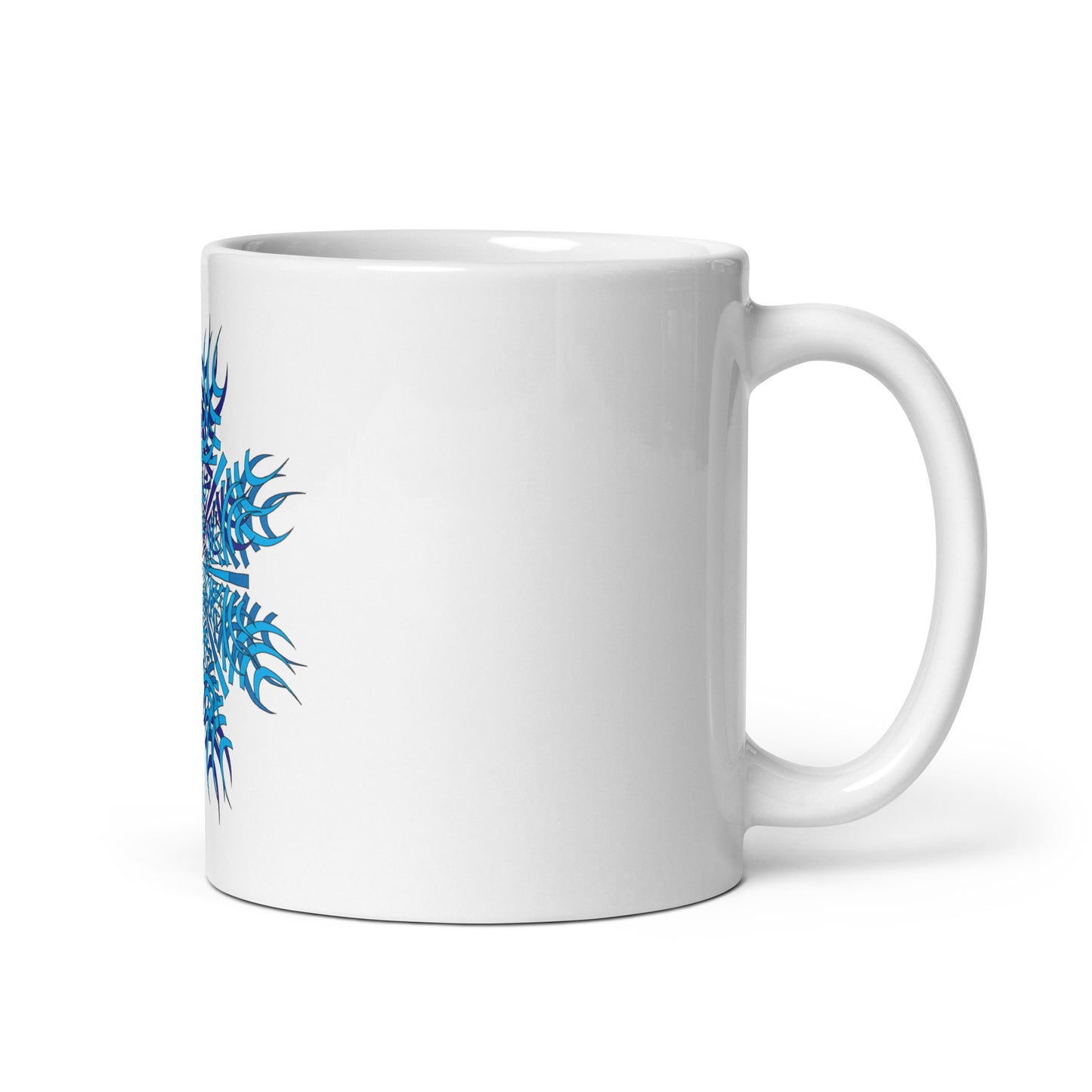 White glossy mug