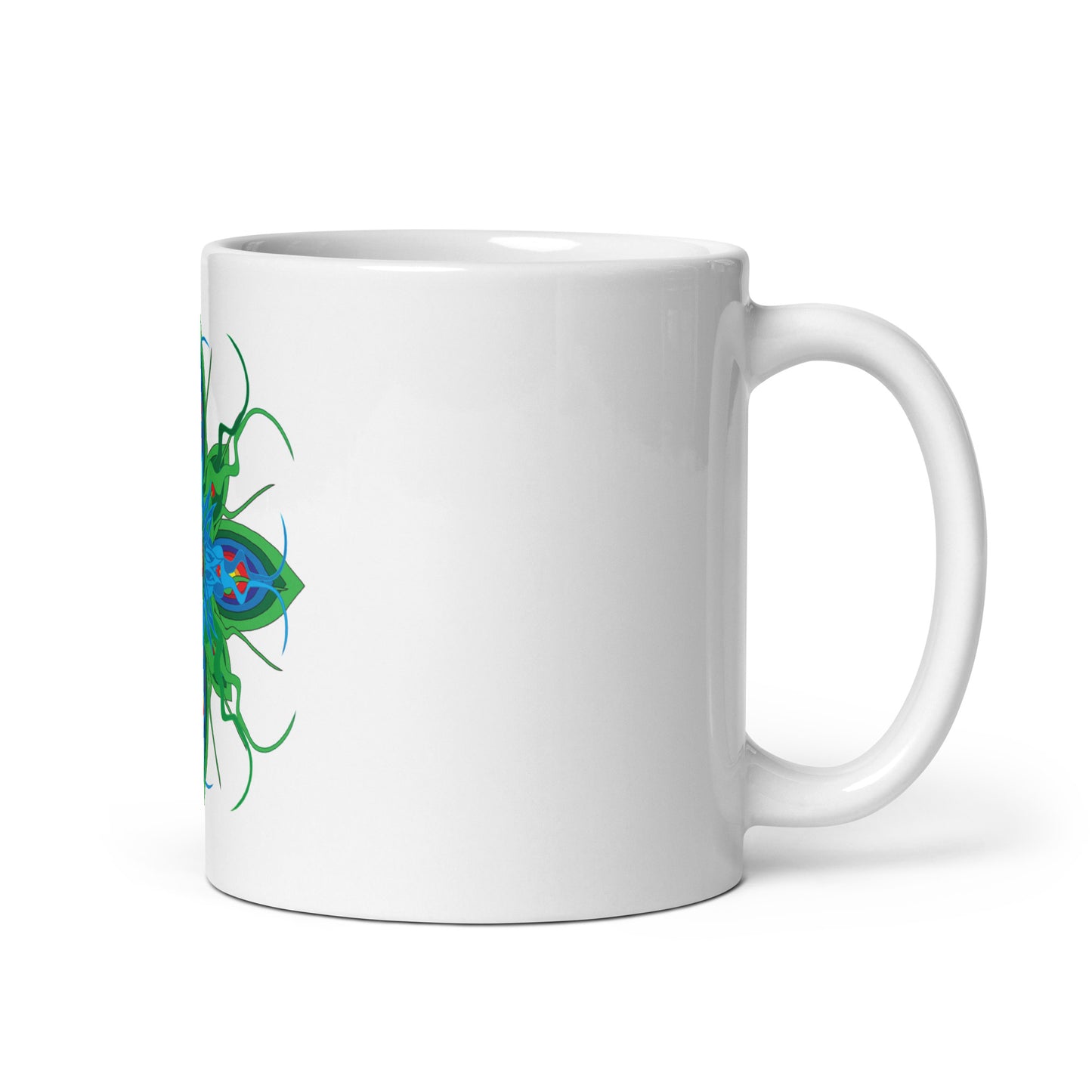 White glossy mug