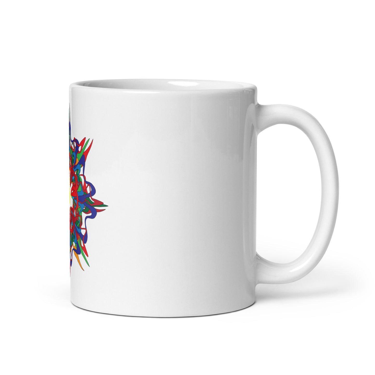 White glossy mug