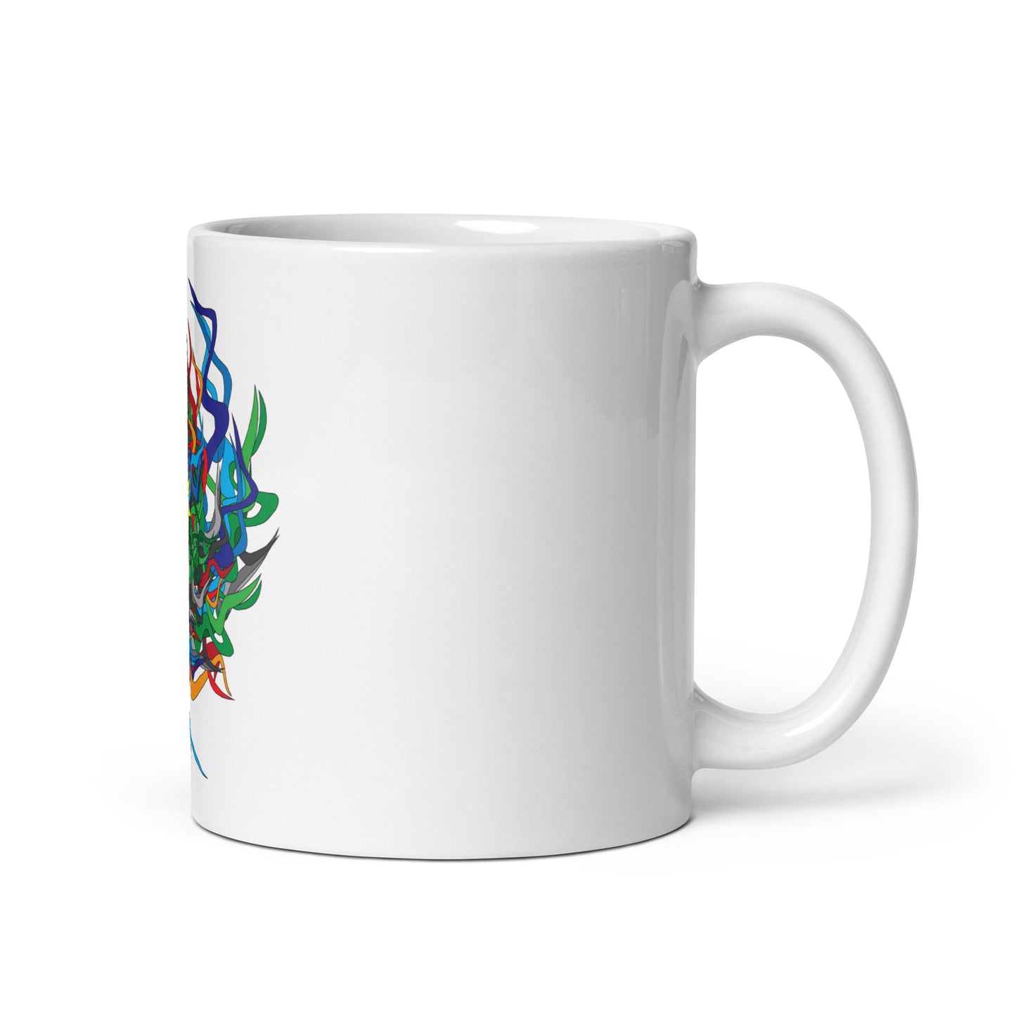 White glossy mug