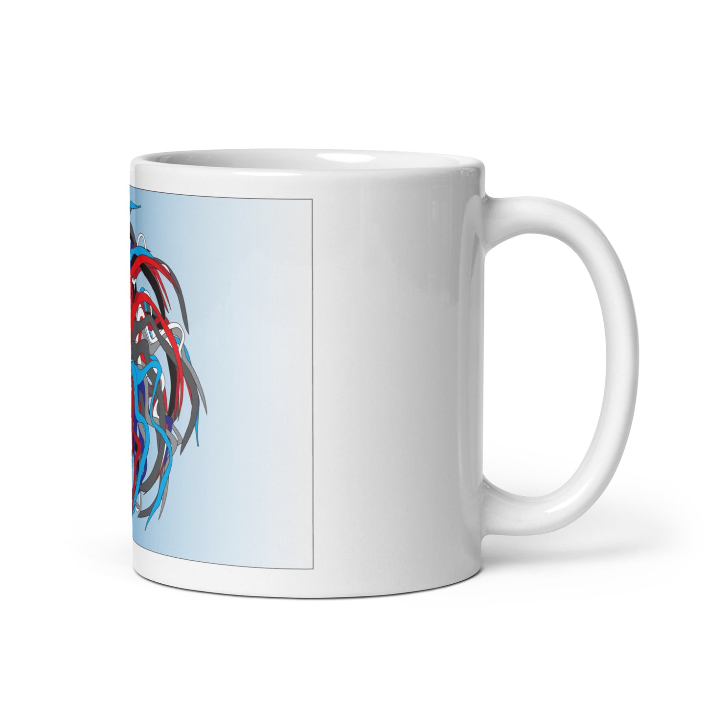 White glossy mug