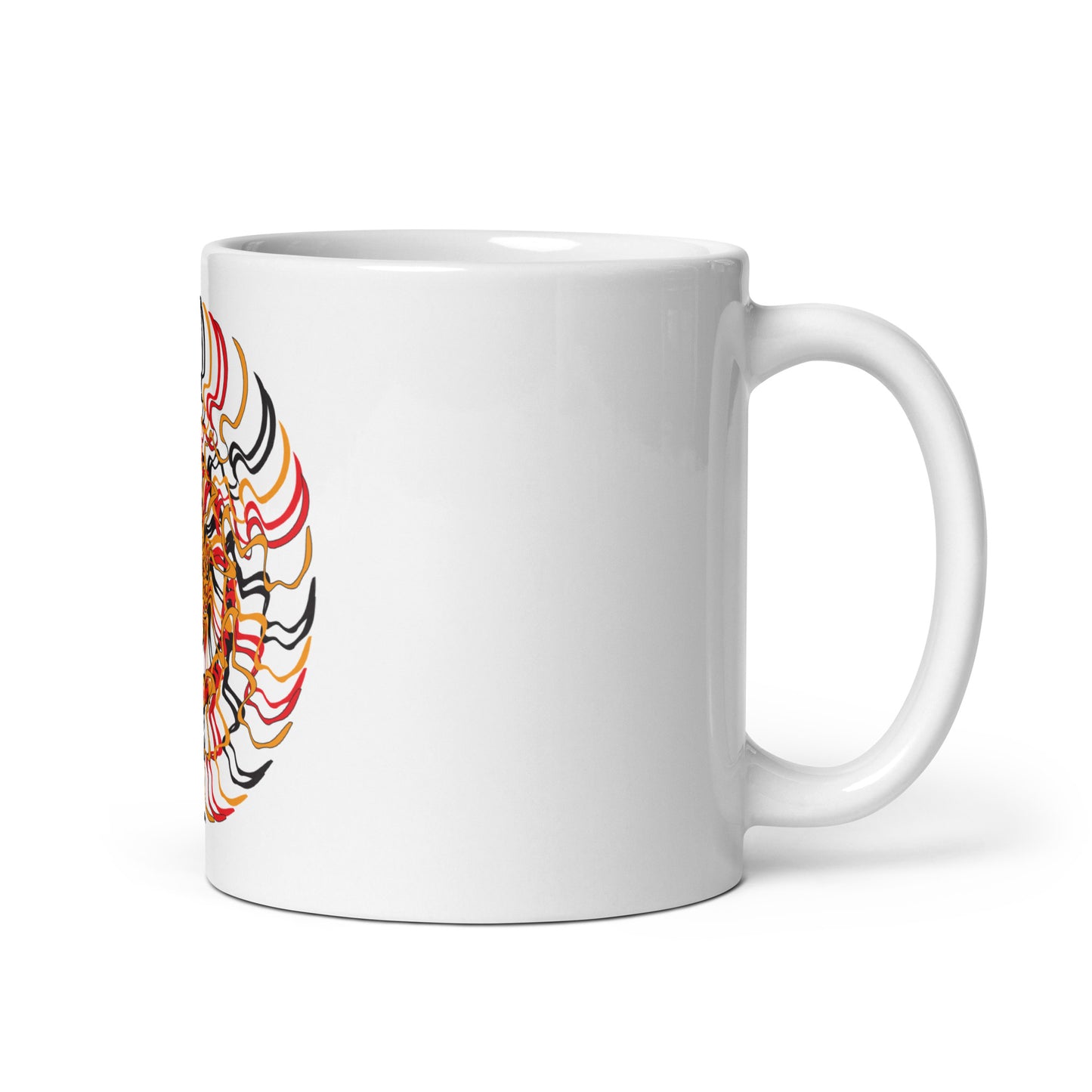 White glossy mug