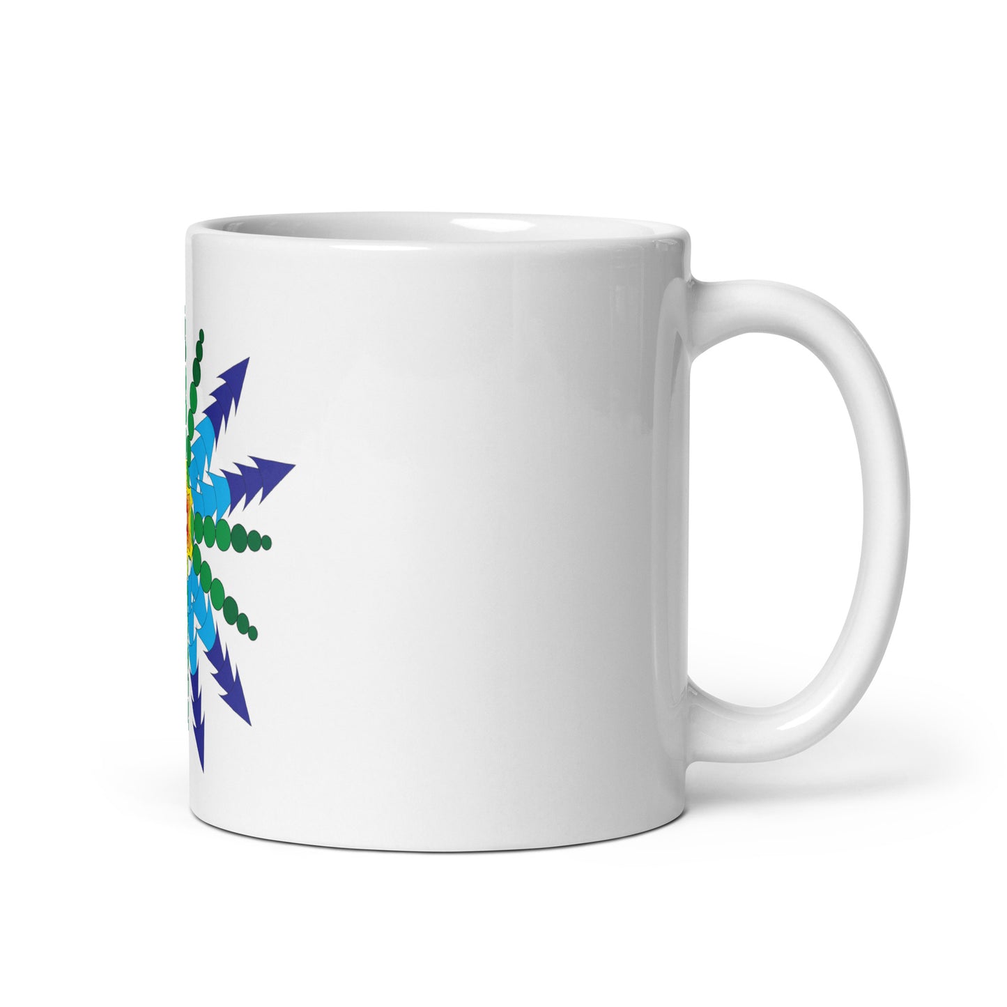 White glossy mug