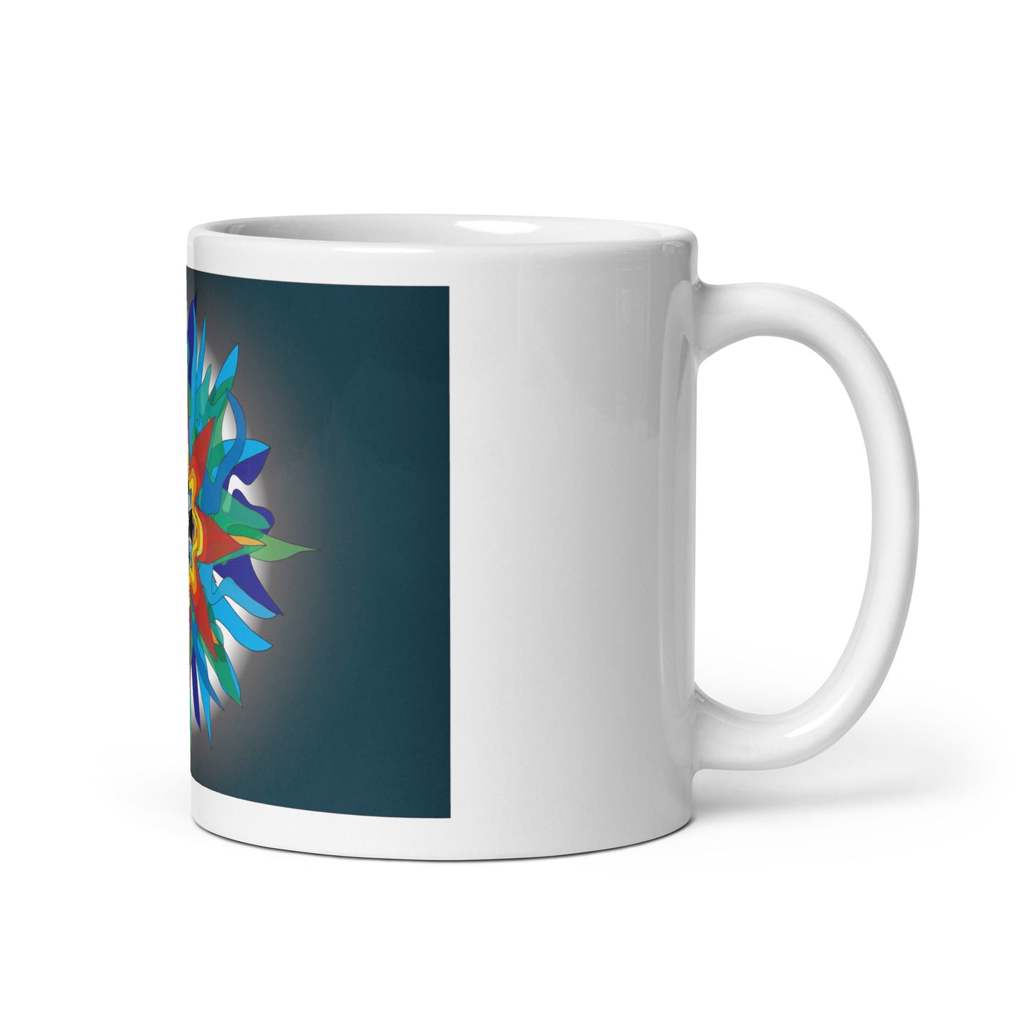 White glossy mug