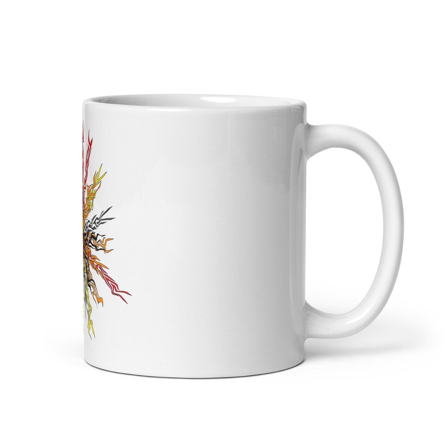 White glossy mug