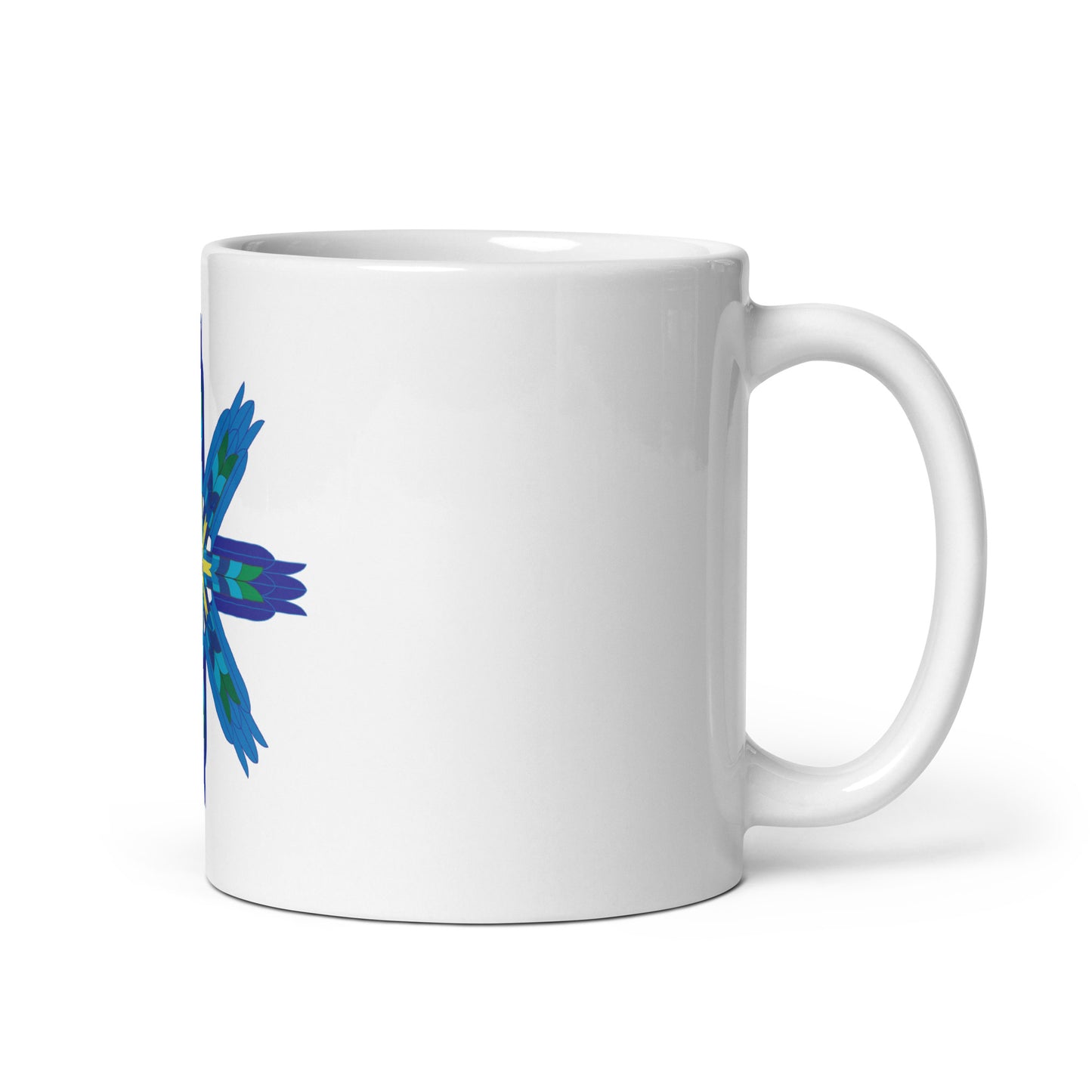 White glossy mug