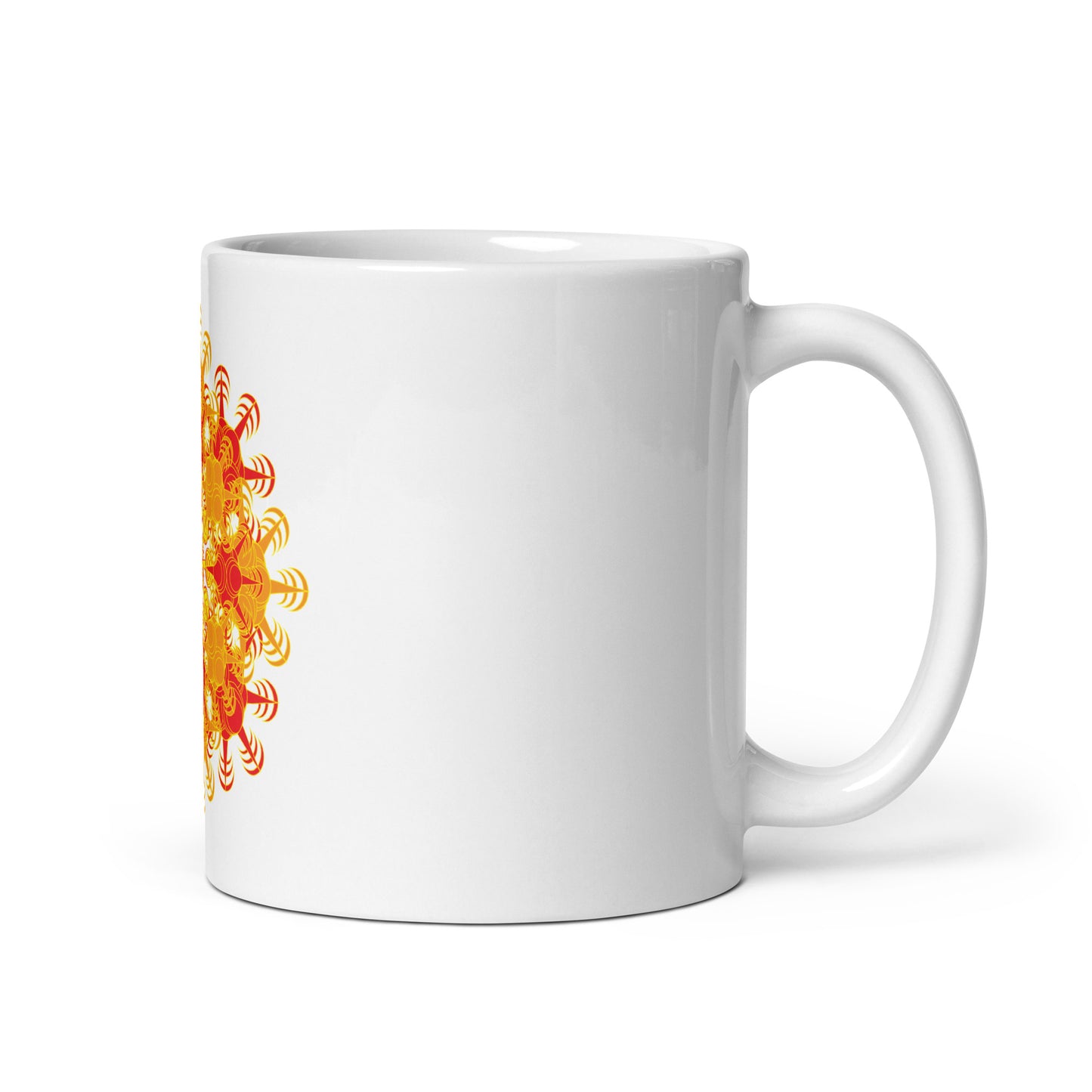 White glossy mug