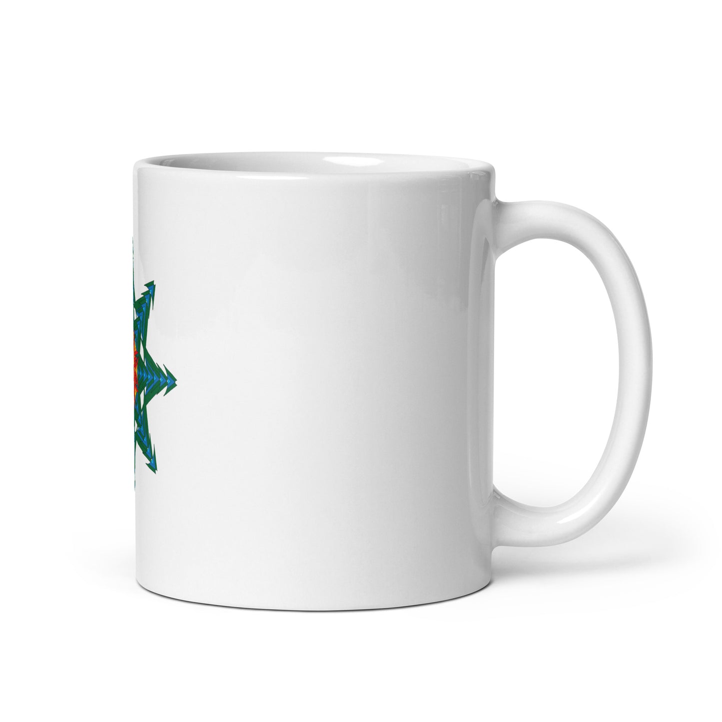 White glossy mug