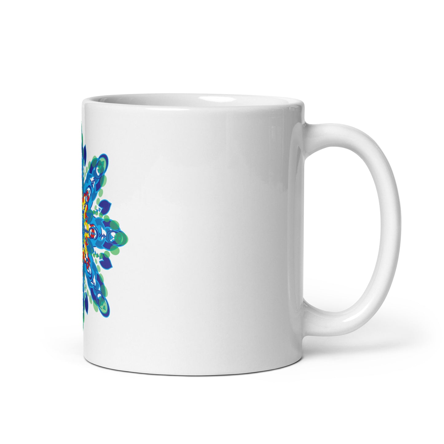 White glossy mug