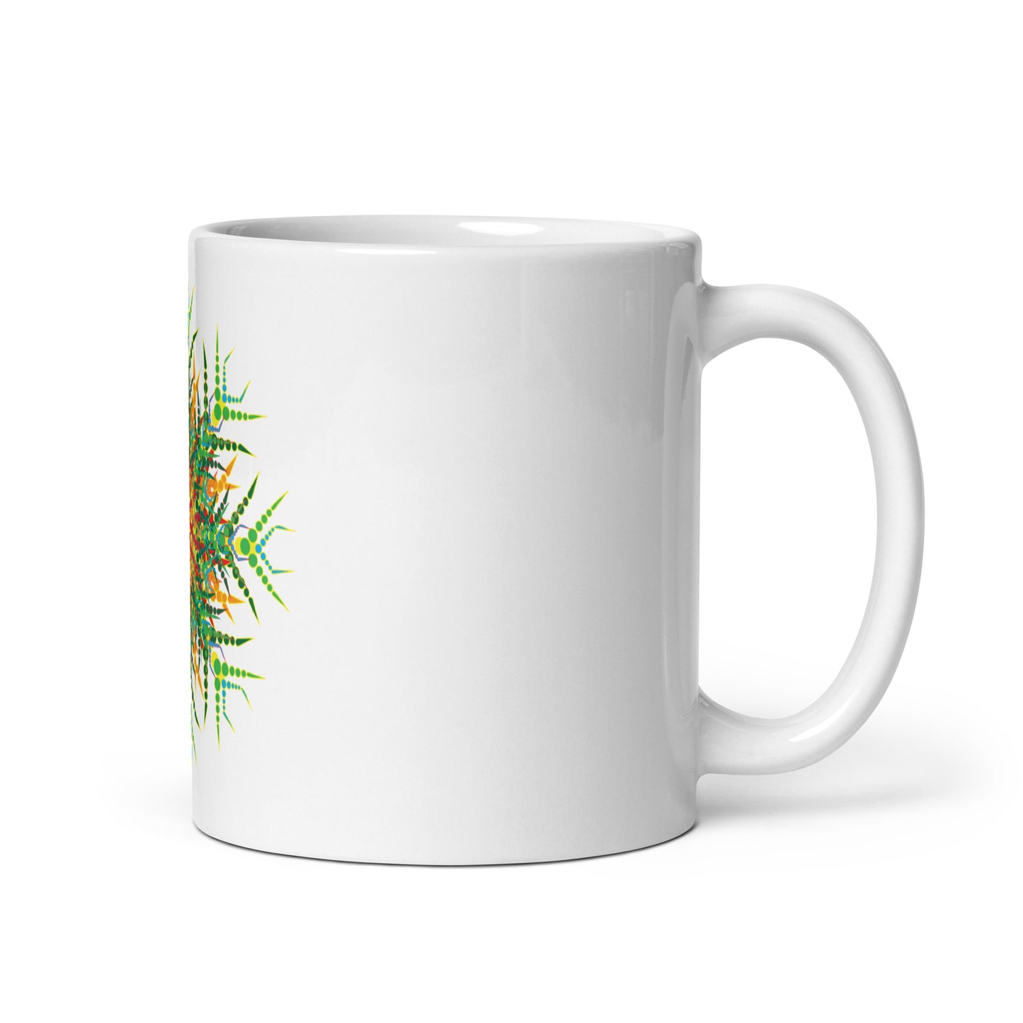 White glossy mug