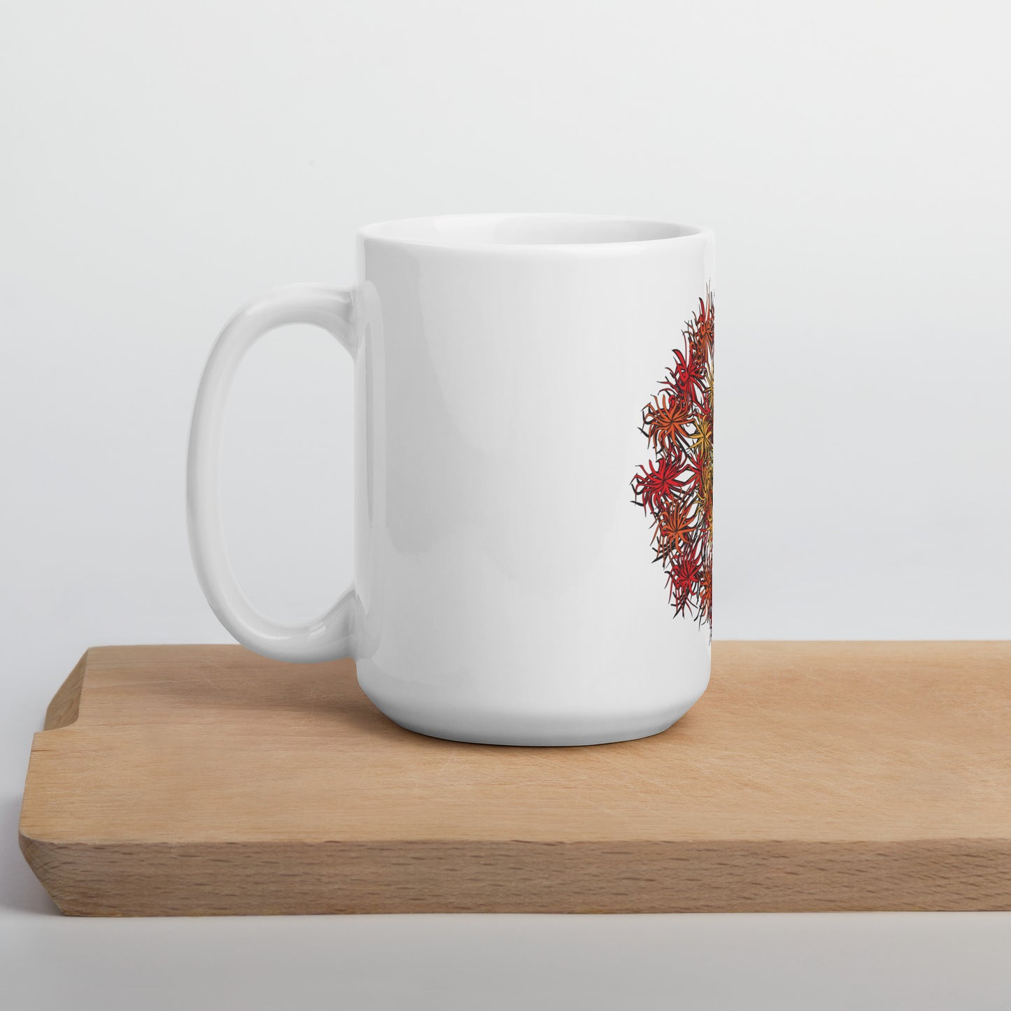 White glossy mug