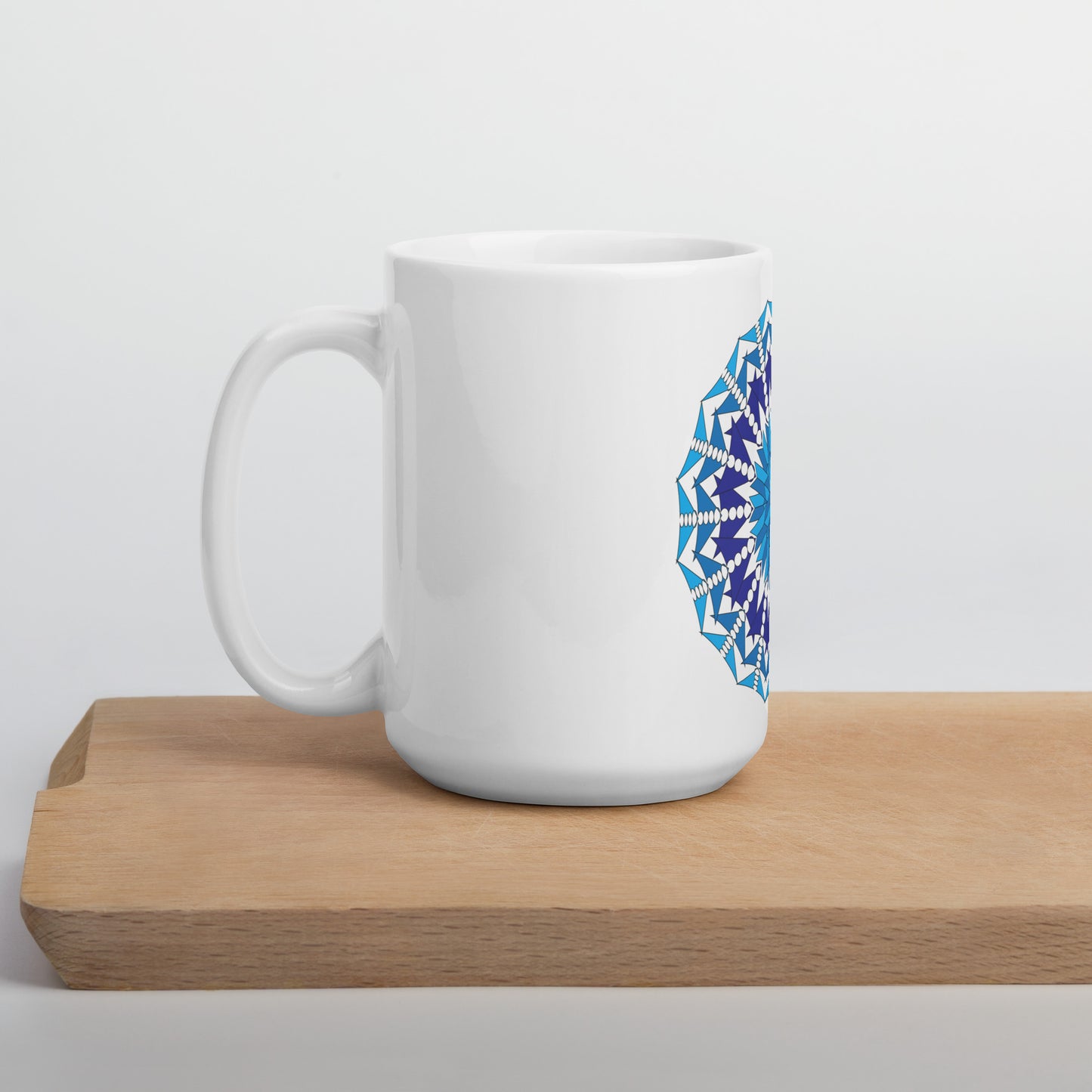 White glossy mug