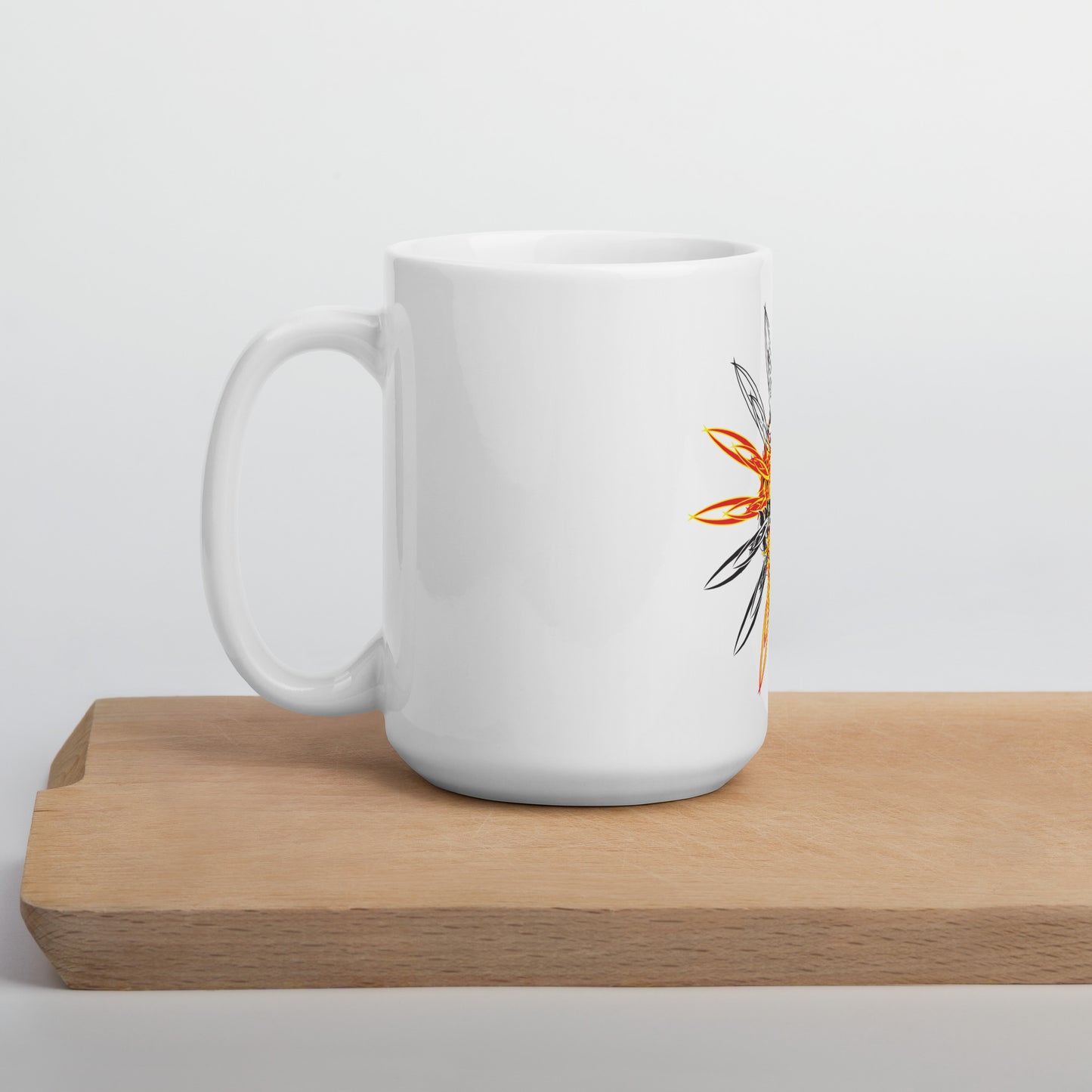 White glossy mug