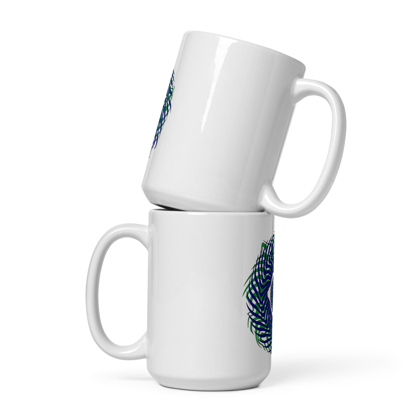 White glossy mug