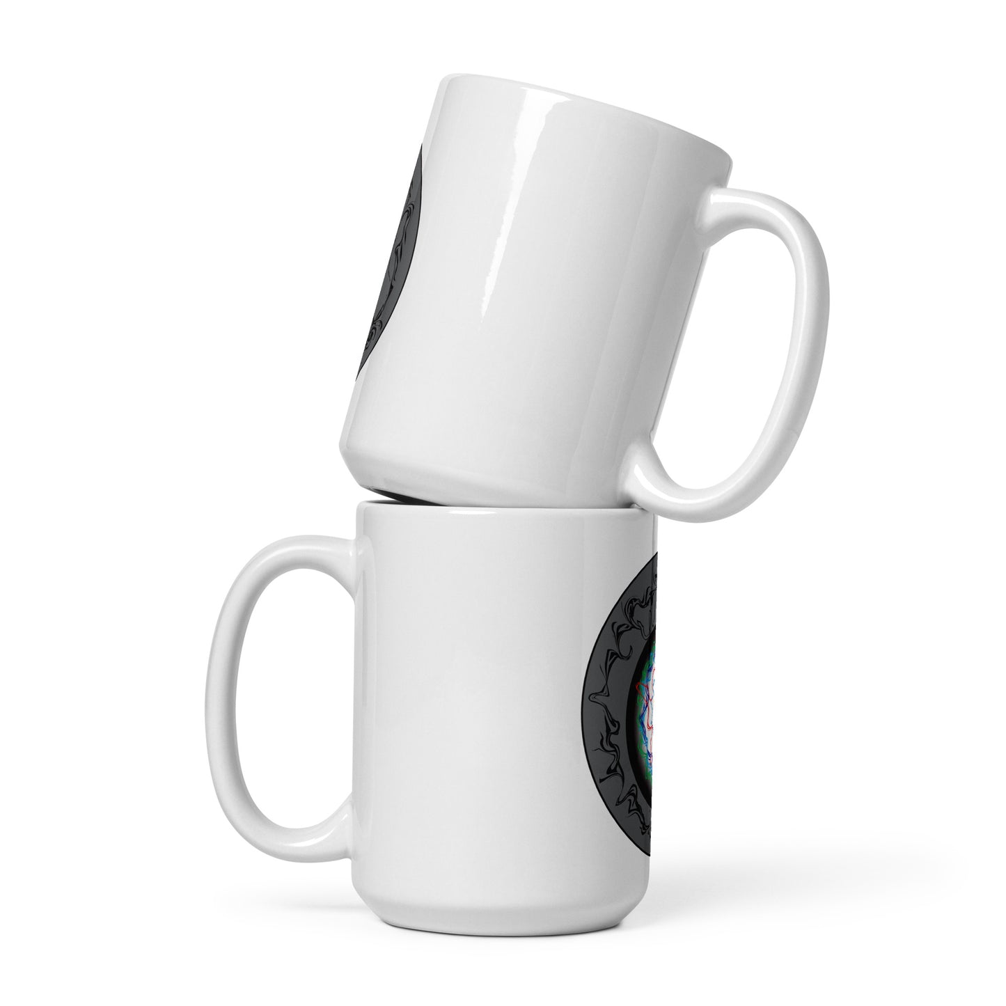 White glossy mug