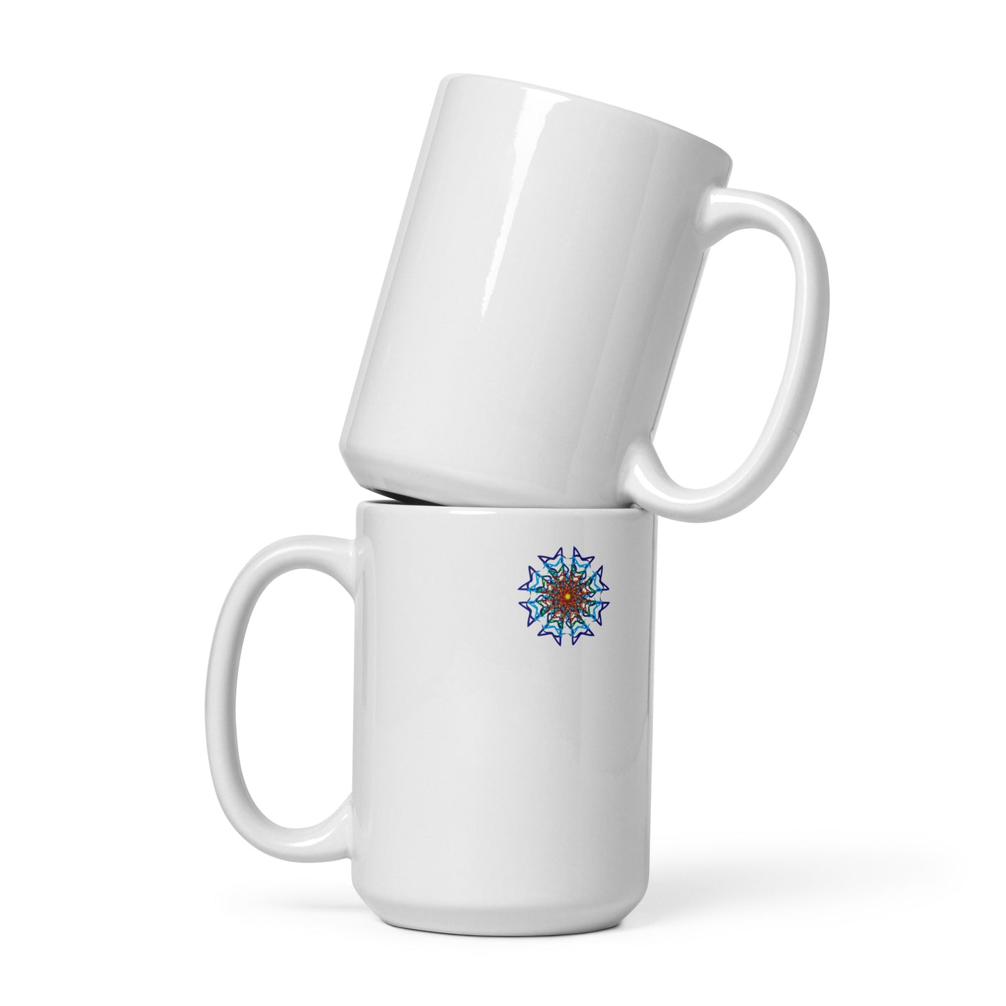 White glossy mug