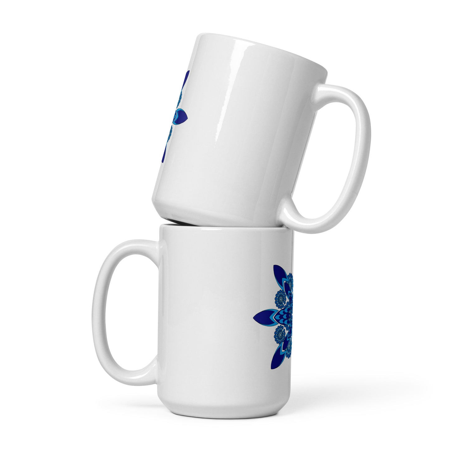 White glossy mug