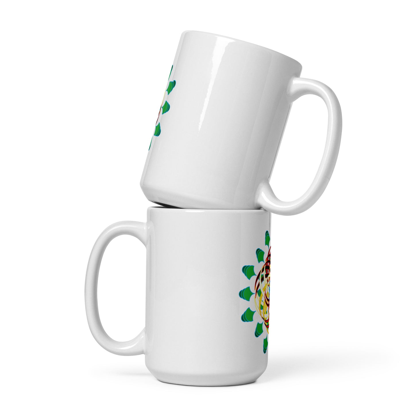 White glossy mug