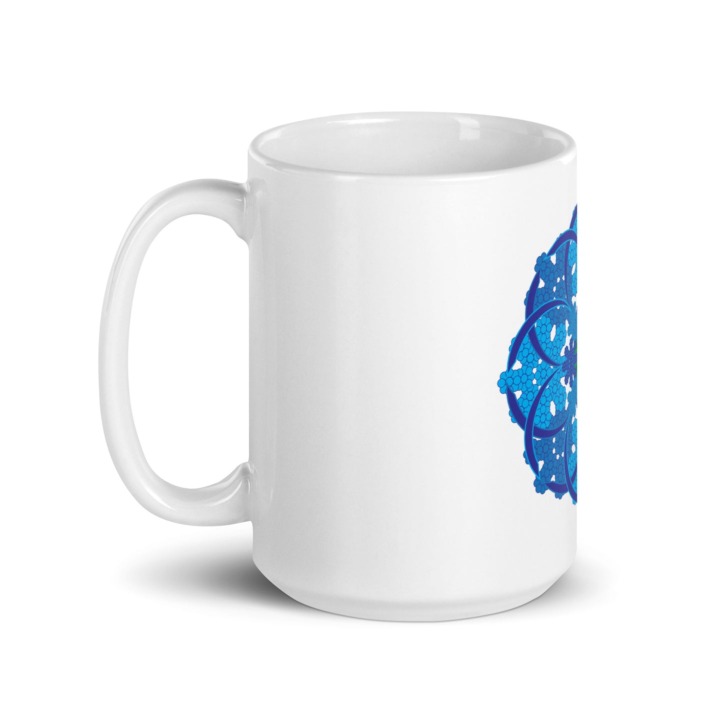 White glossy mug