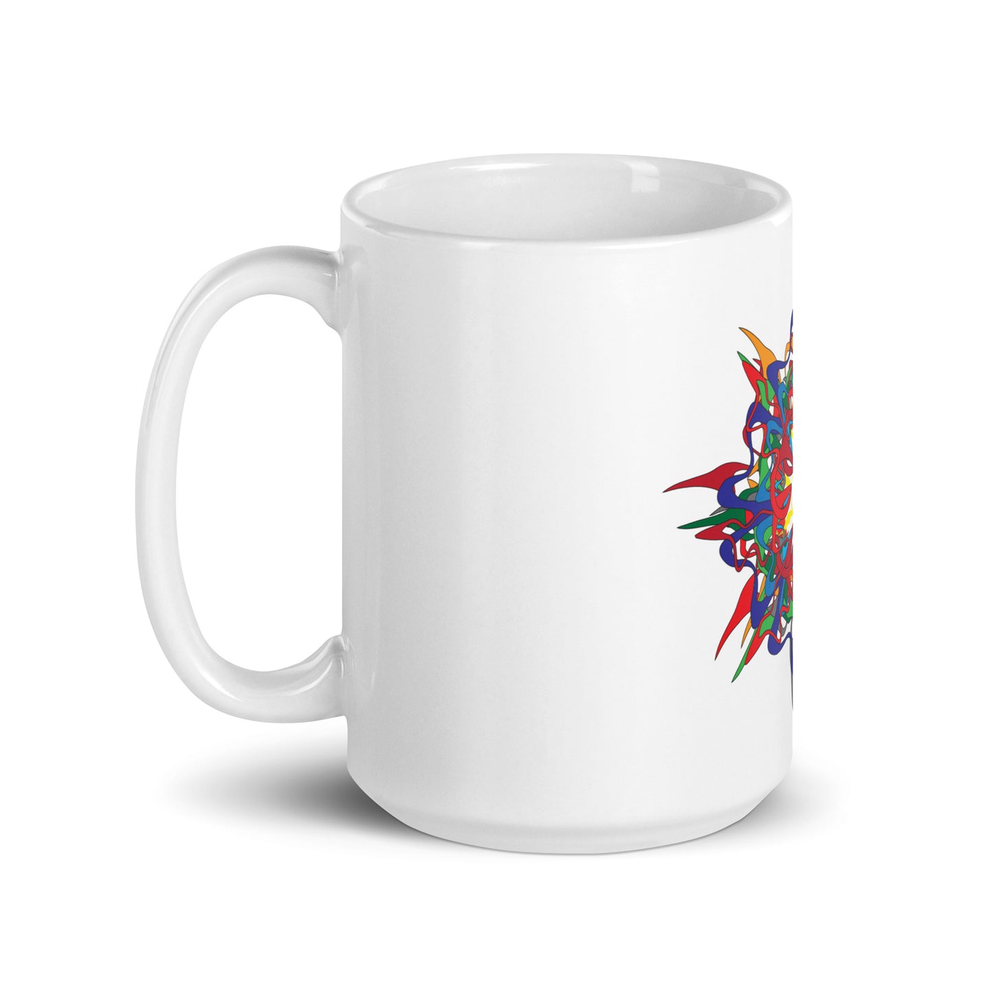 White glossy mug