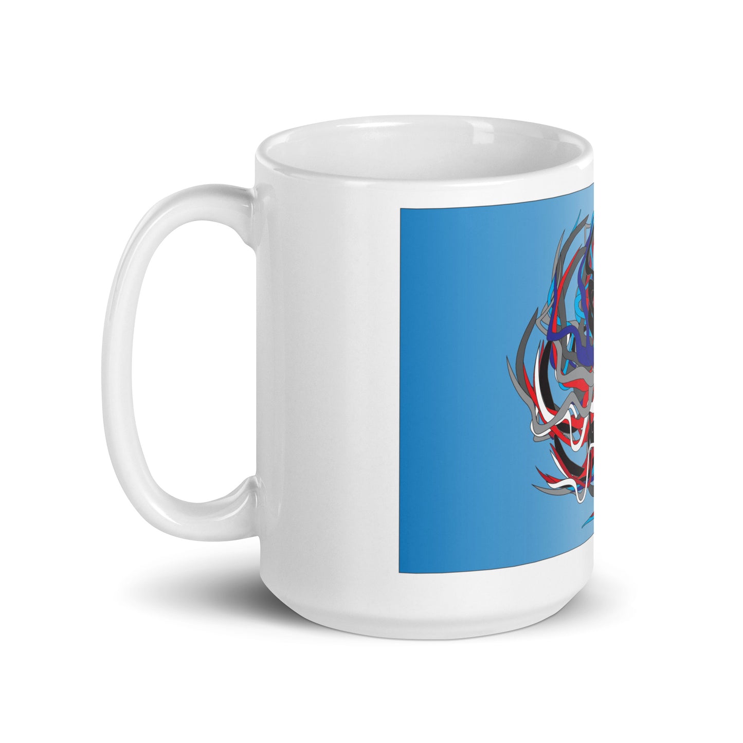 White glossy mug