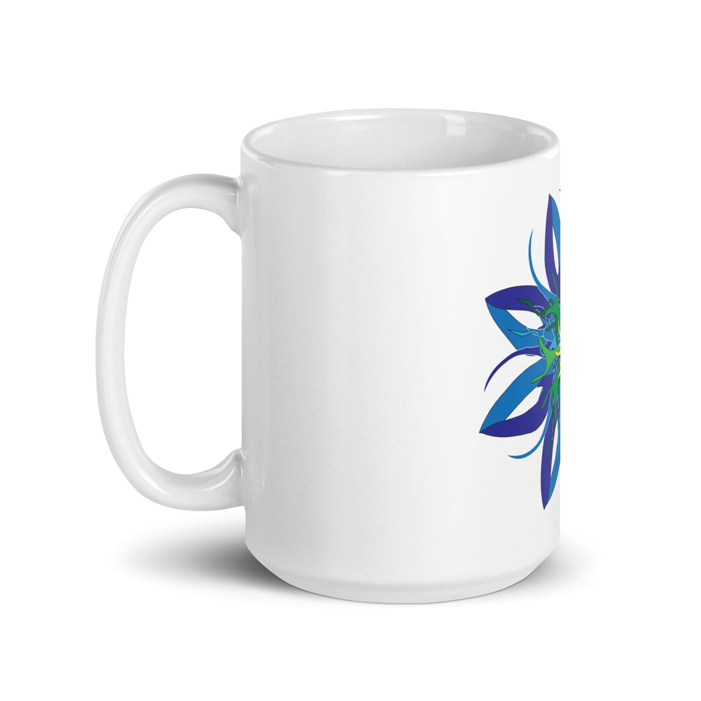 White glossy mug