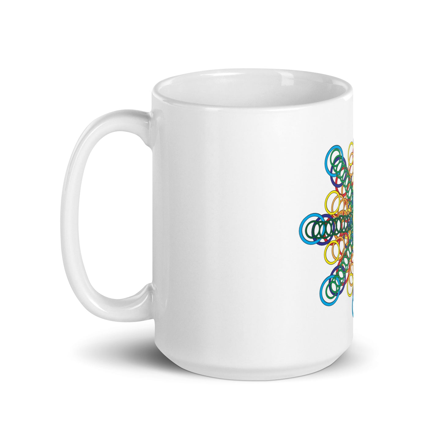 White glossy mug