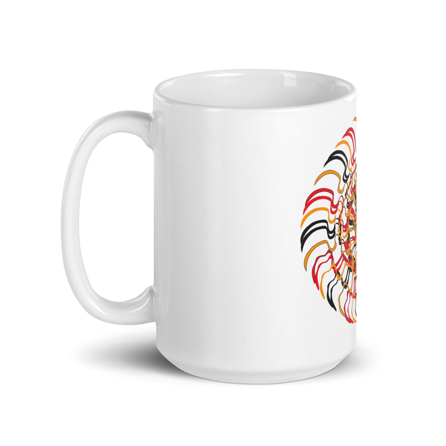 White glossy mug