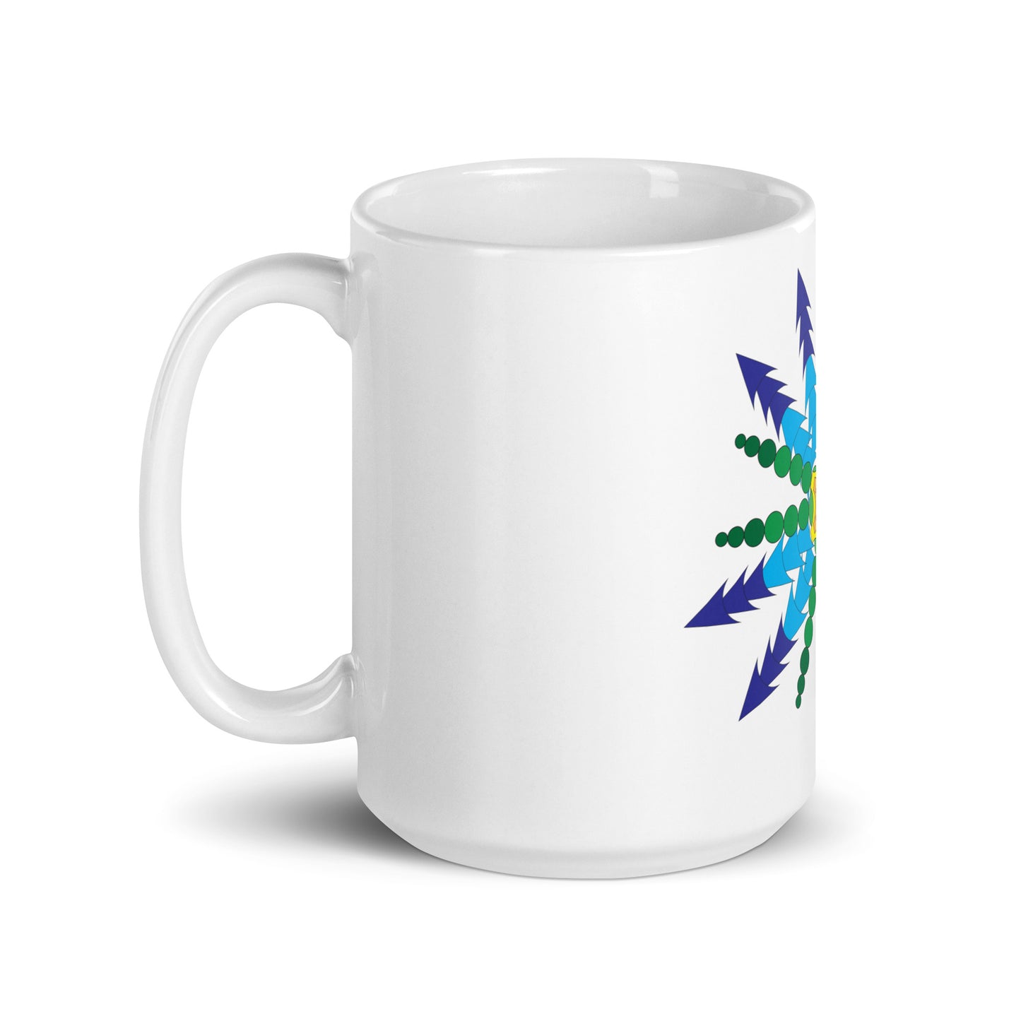 White glossy mug