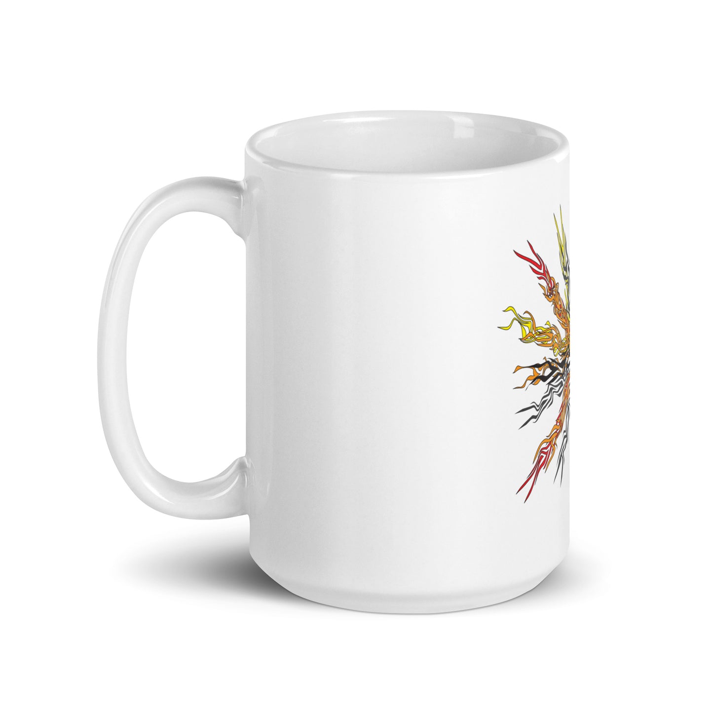 White glossy mug