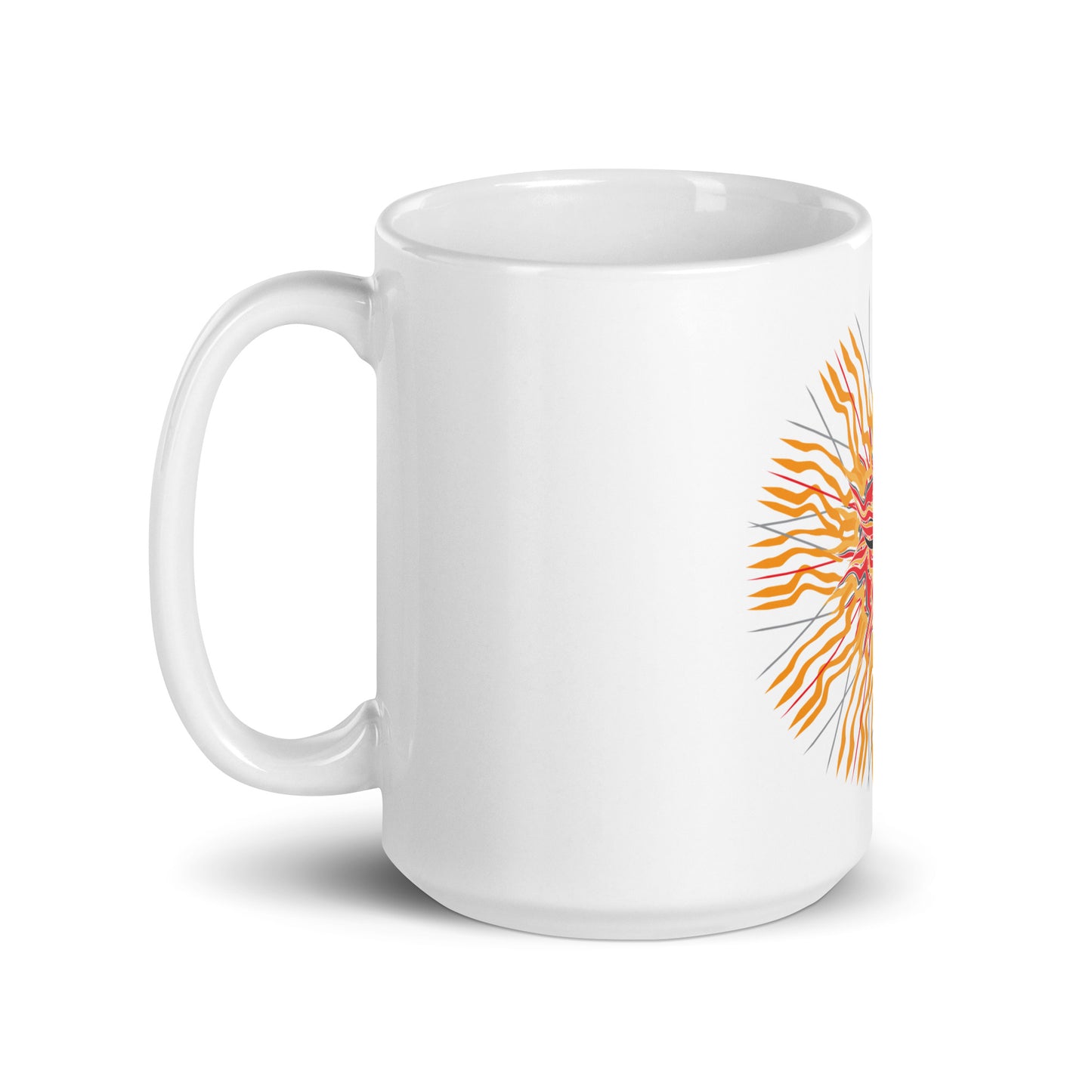 White glossy mug