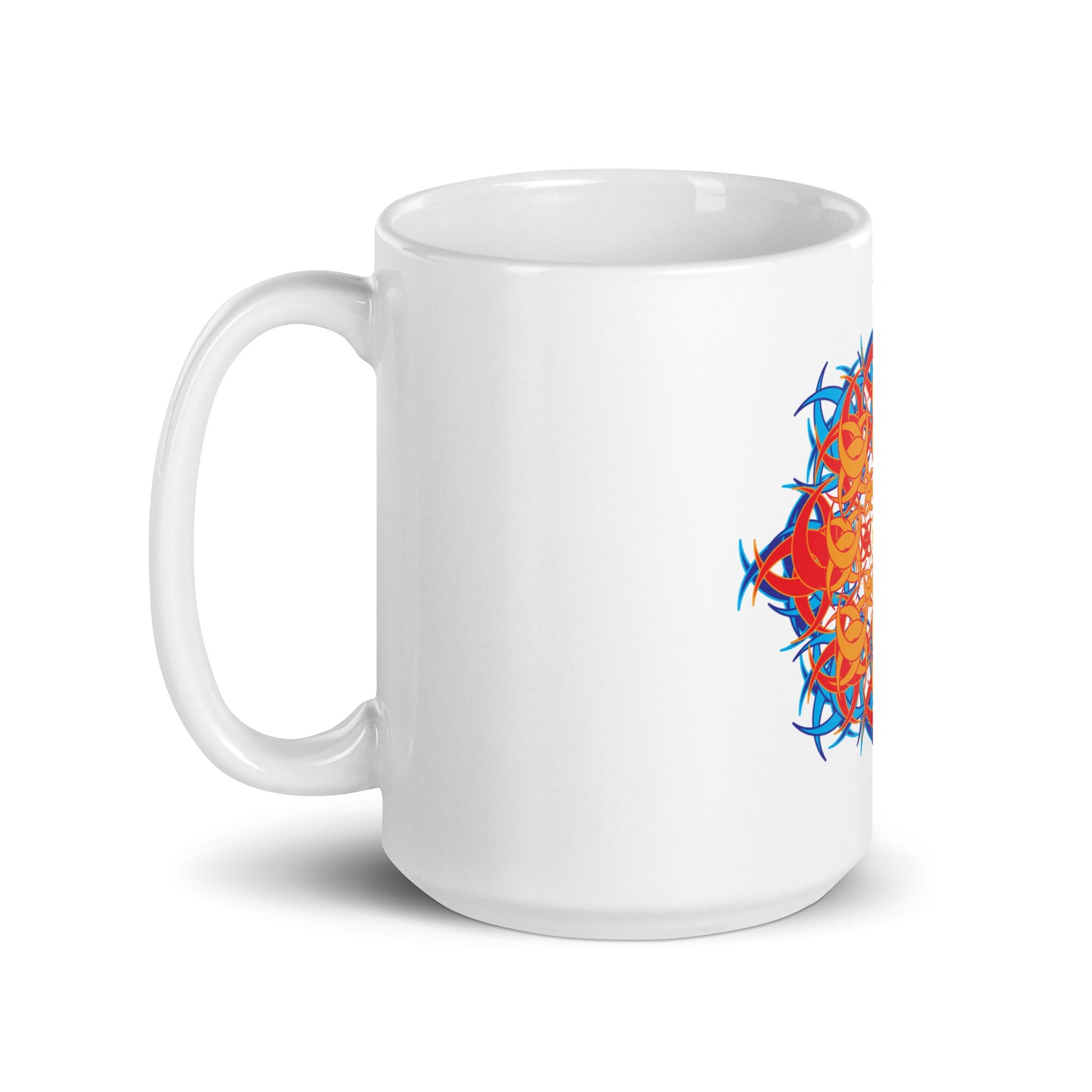 White glossy mug