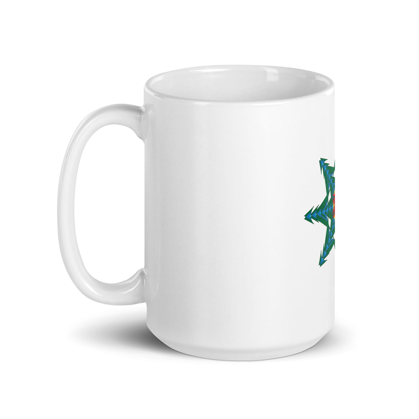 White glossy mug