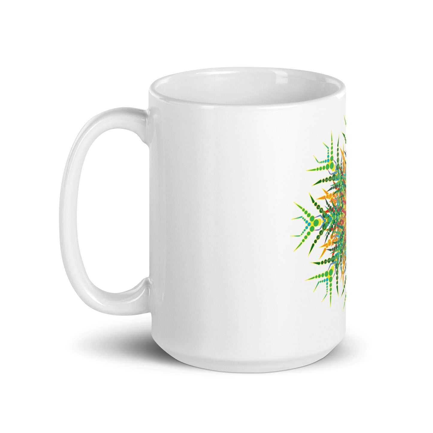 White glossy mug