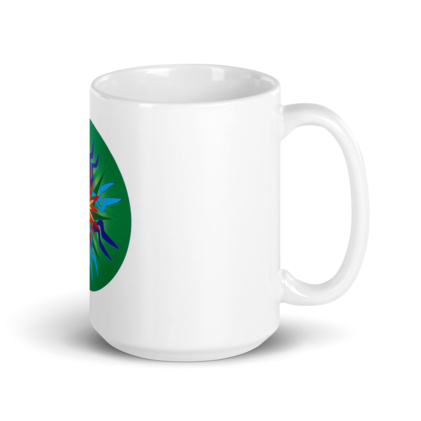 White glossy mug