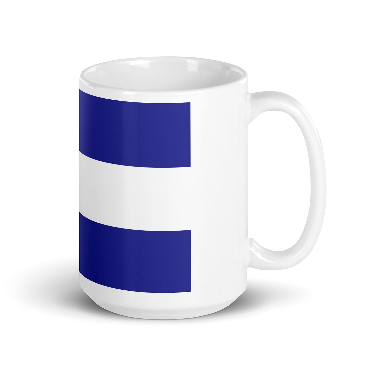 White glossy mug