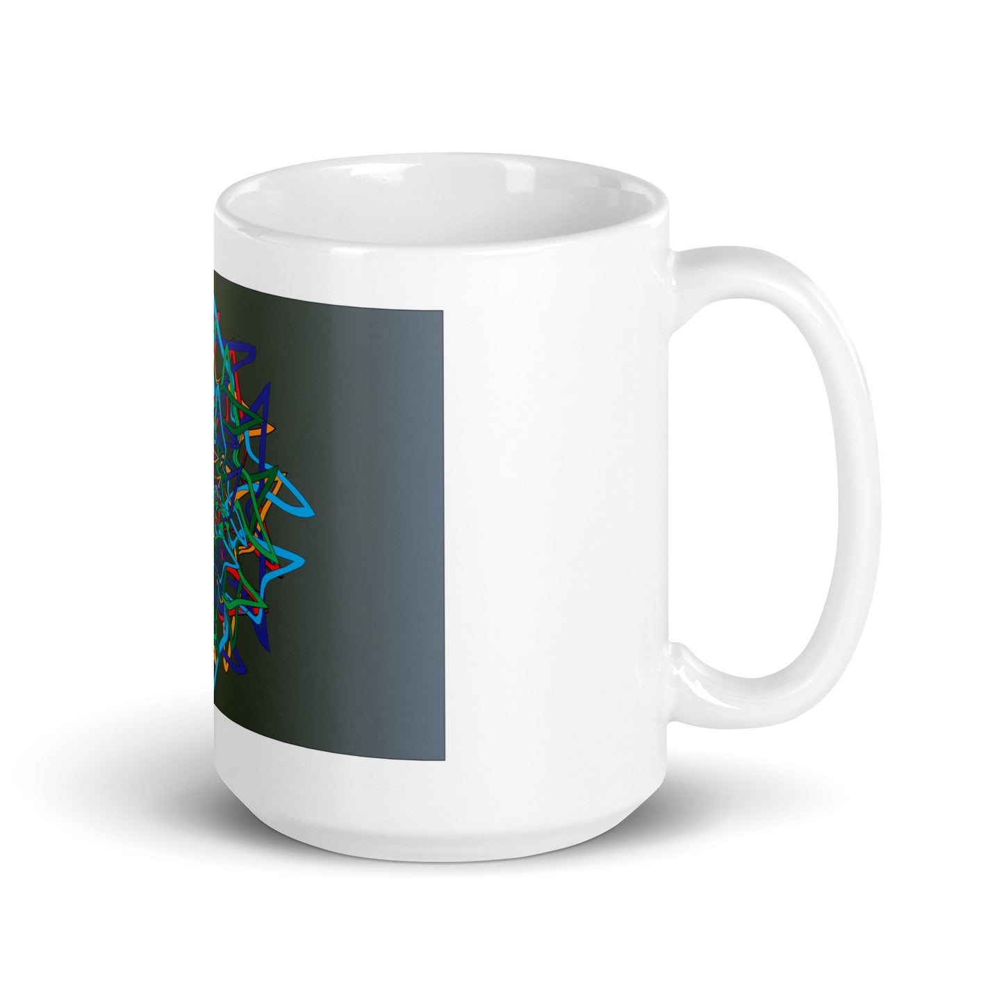 White glossy mug